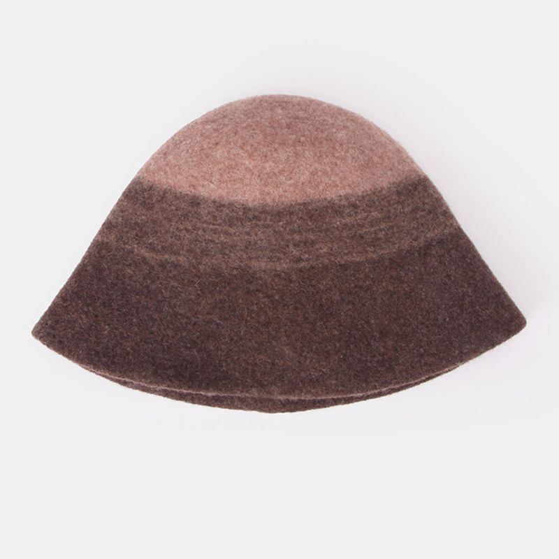 Femmes Laine Double Face Porter Chapeau Seau À Bord Court Extérieur Coupe-vent Chaud Chapeau De Pêcheur En Forme De Cloche