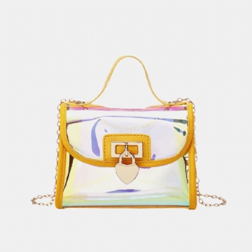 Femmes Laser Chain Pvc Crossbody Bag Sac À Bandoulière Sac À Main