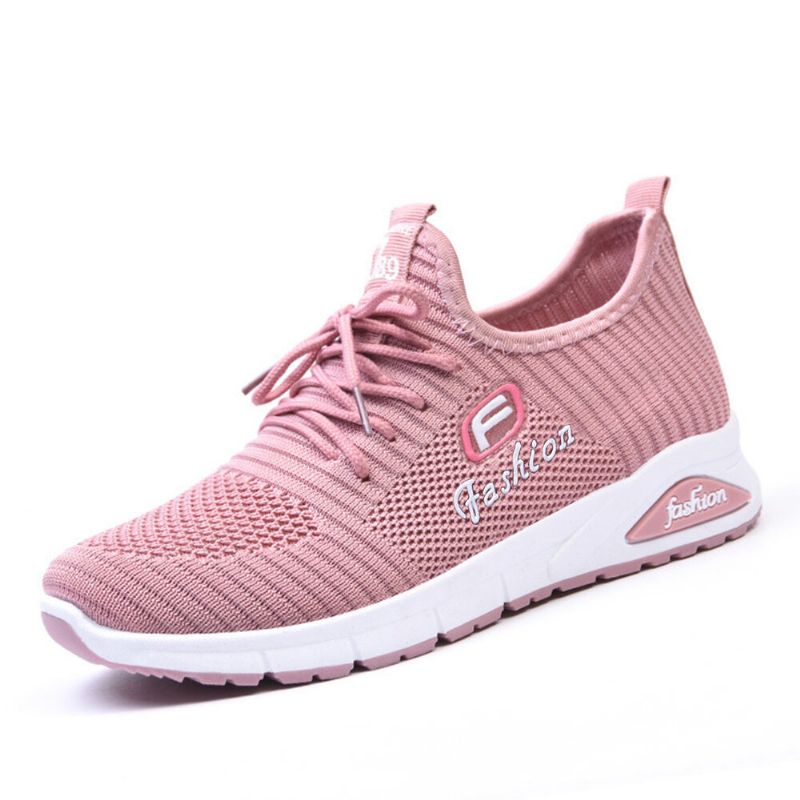 Femmes Lettre Parttern Tissu Respirant Wearable Sports Casual Sneakers