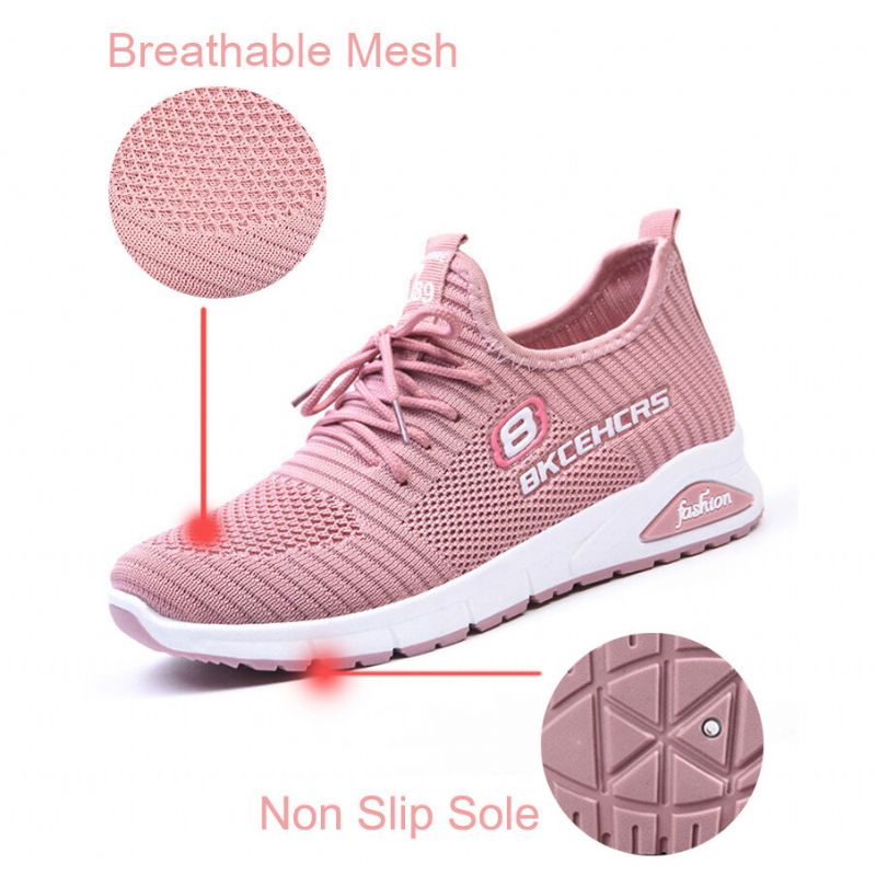 Femmes Lettre Parttern Tissu Respirant Wearable Sports Casual Sneakers