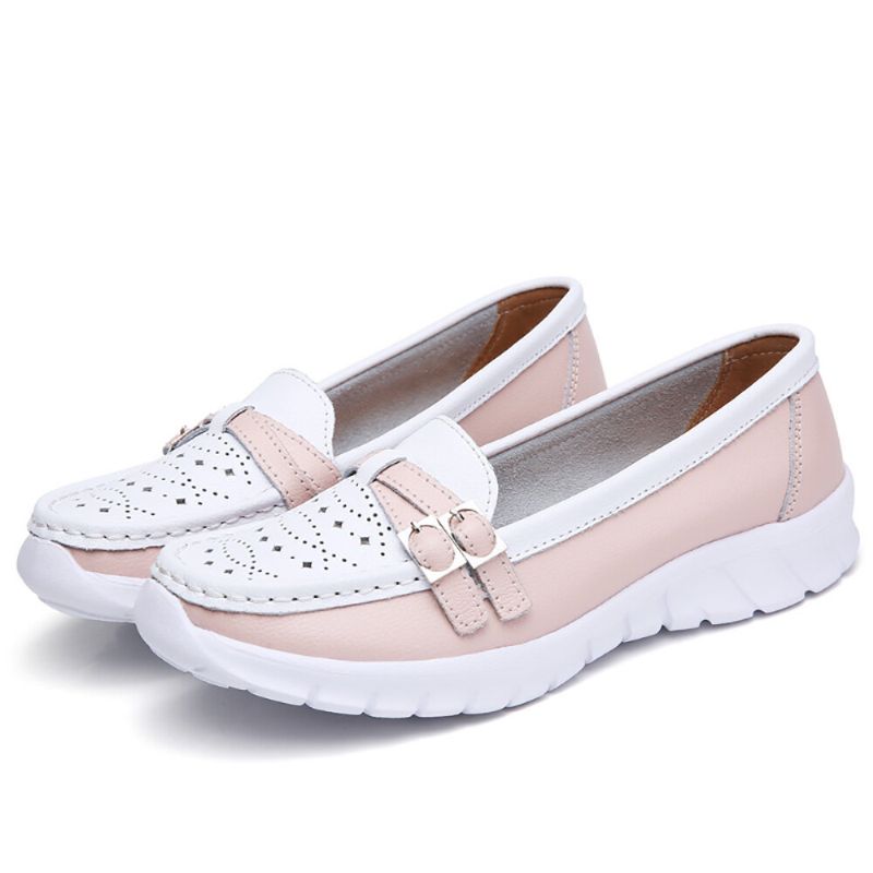 Femmes Marchant Holow Antidérapant Casual Slip On Flats