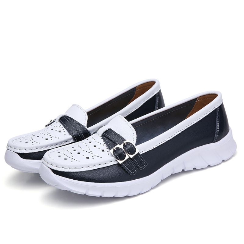 Femmes Marchant Holow Antidérapant Casual Slip On Flats