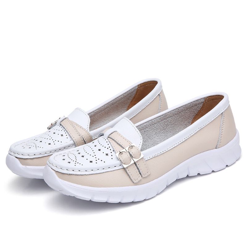 Femmes Marchant Holow Antidérapant Casual Slip On Flats