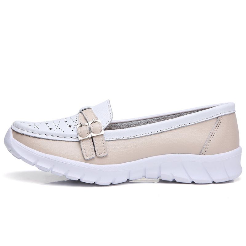 Femmes Marchant Holow Antidérapant Casual Slip On Flats