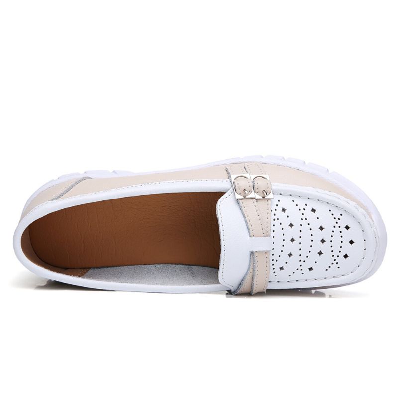 Femmes Marchant Holow Antidérapant Casual Slip On Flats