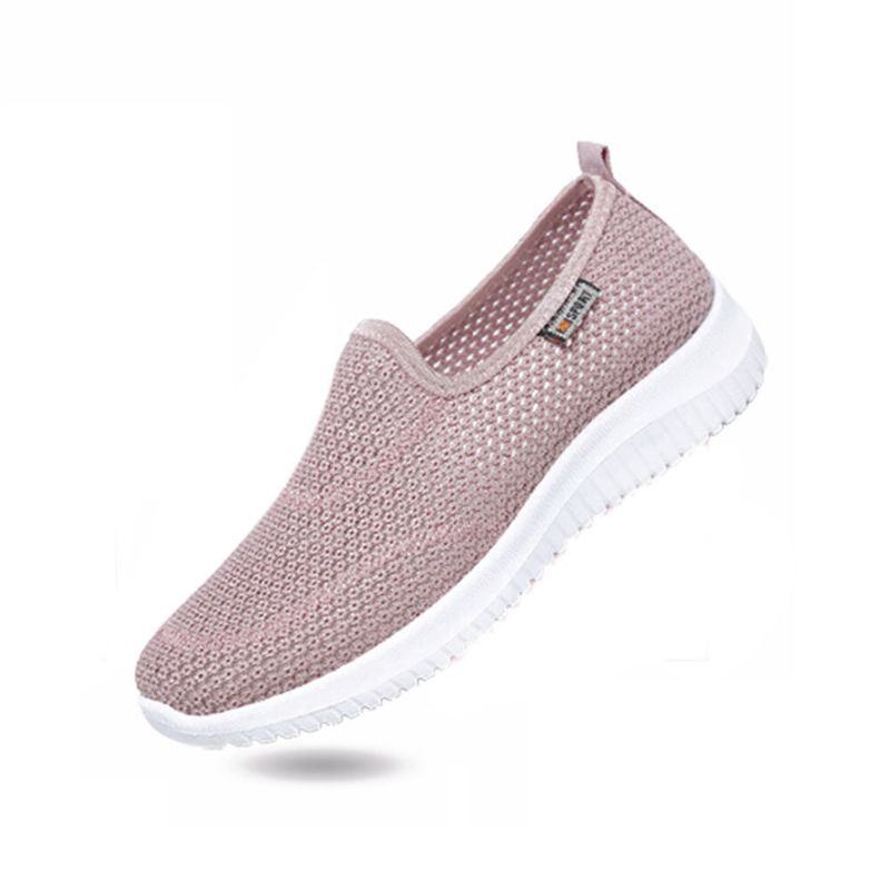 Femmes Mesh Pattern Lazy Slip On Chaussures Décontractées Légères