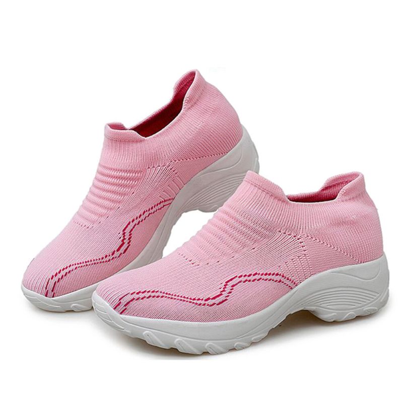 Femmes Mesh Slip On Lazy Platform Chaussures