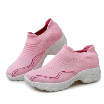 Femmes Mesh Slip On Lazy Platform Chaussures