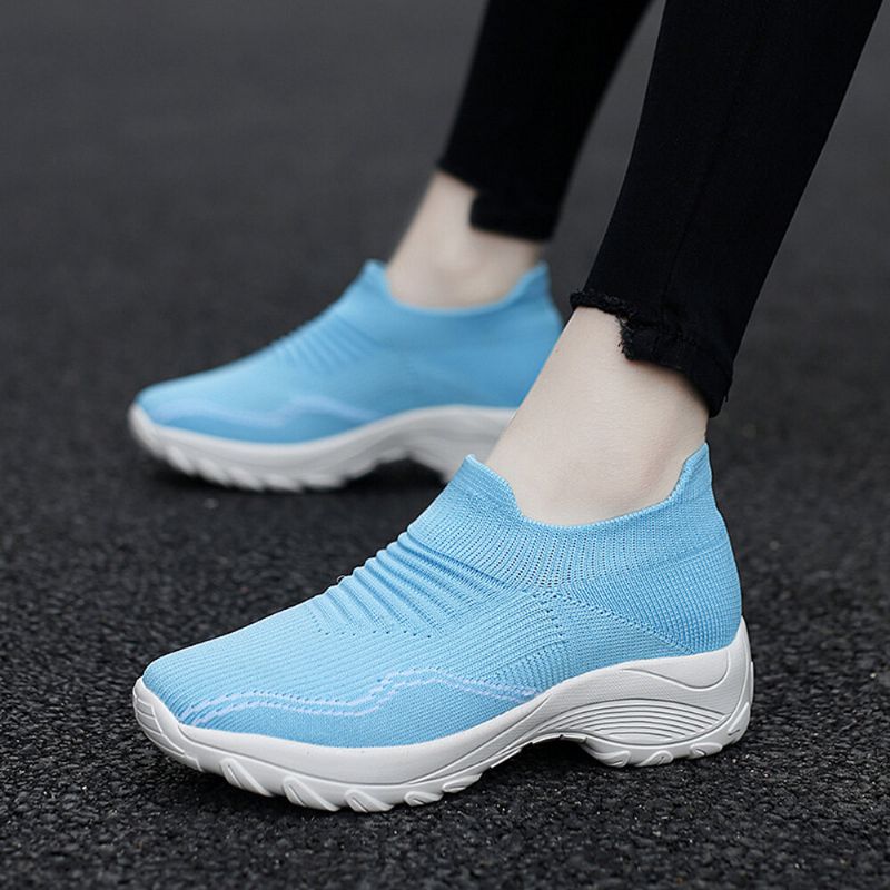 Femmes Mesh Slip On Lazy Platform Chaussures