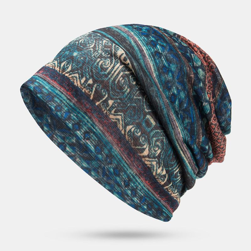 Femmes Multi-usages Impression Turban Casquette Décontracté Été Extérieur Cou Guêtre Bon Élastique Doux Bonnet Chapeau