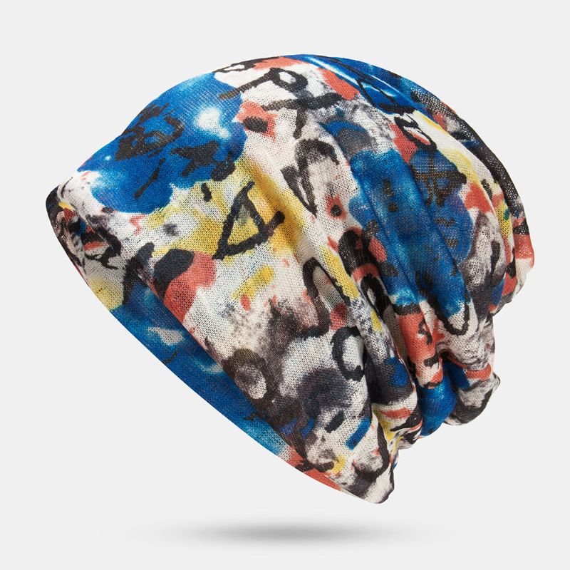 Femmes Multi-usages Impression Turban Casquette Décontracté Été Extérieur Cou Guêtre Bon Élastique Doux Bonnet Chapeau