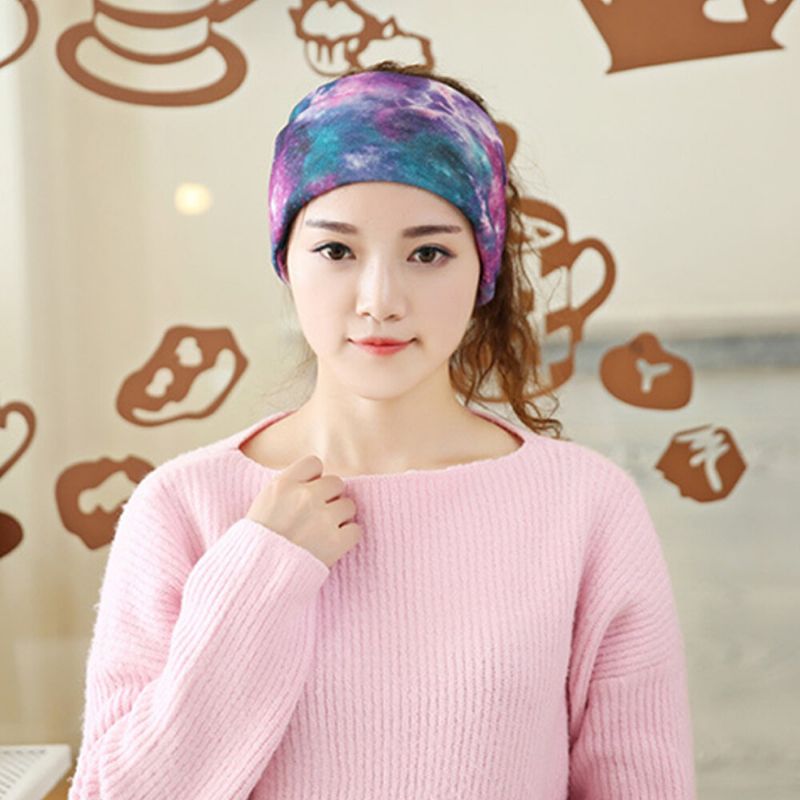 Femmes Multi-usages Impression Turban Casquette Décontracté Été Extérieur Cou Guêtre Bon Élastique Doux Bonnet Chapeau