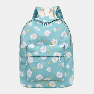 Femmes Nylon Daisy Casual Campus Backpack School Bag