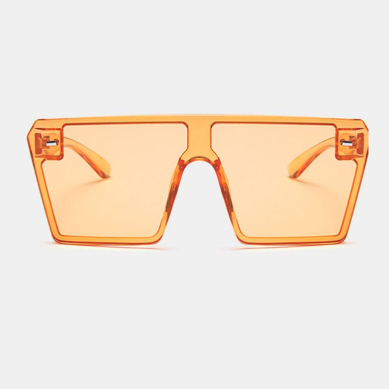 Femmes One-piece Plus Size Frame Reteo Square Shape Bright Color Personnalité Lunettes De Soleil