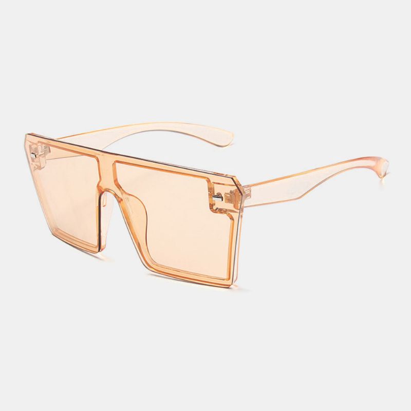 Femmes One-piece Plus Size Frame Reteo Square Shape Bright Color Personnalité Lunettes De Soleil