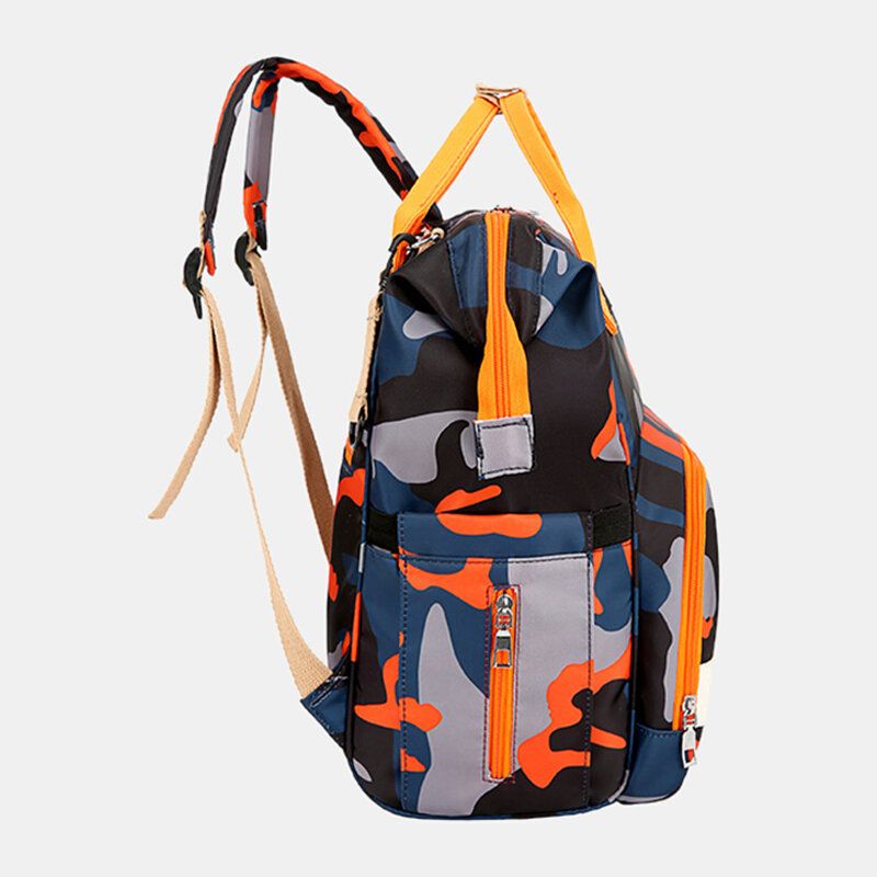 Femmes Oxford Camo Multifonctionnel Grande Capacité Sac À Dos Imperméable Mommy Bag