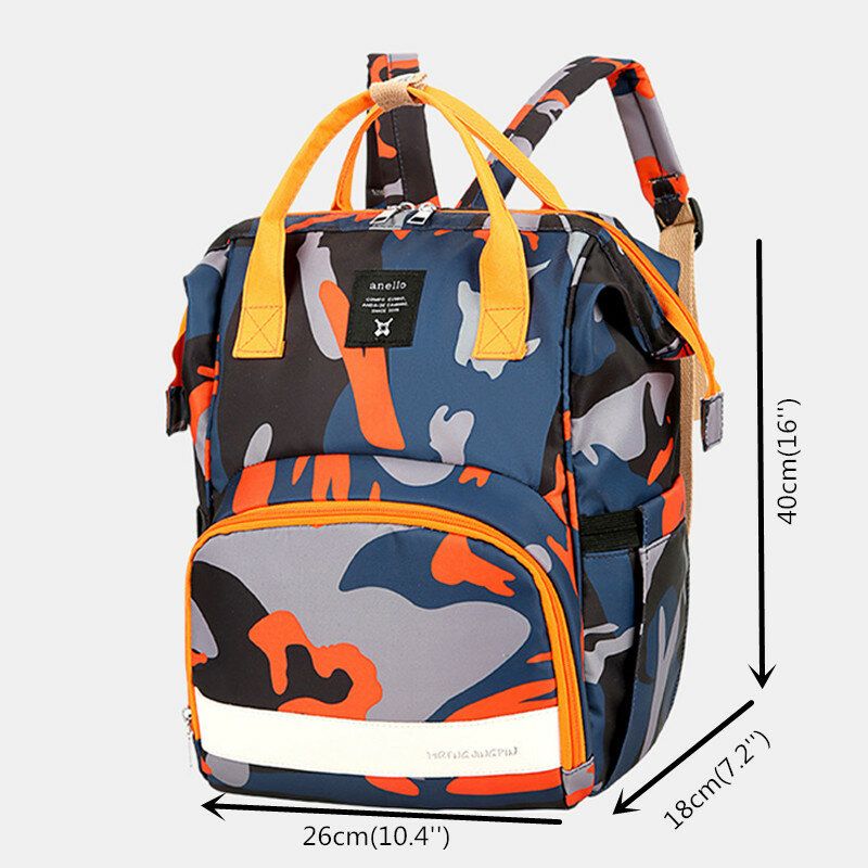 Femmes Oxford Camo Multifonctionnel Grande Capacité Sac À Dos Imperméable Mommy Bag