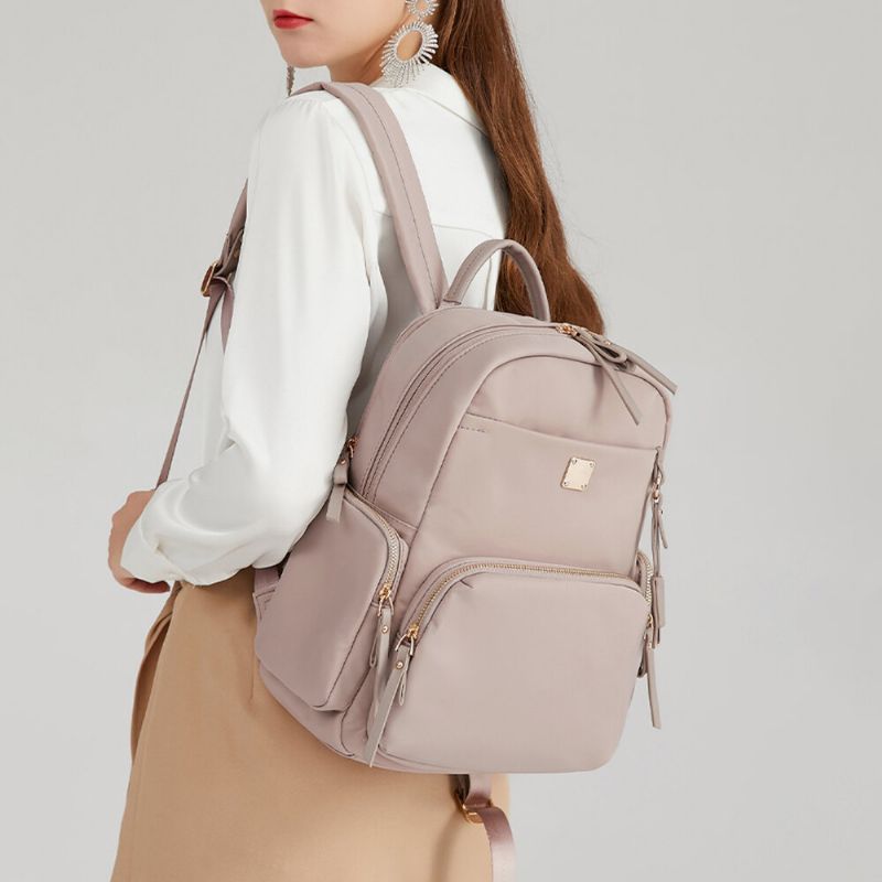 Femmes Oxford Grande Capacité Multi-poches Sac À Dos Casual 13.3/14 Pouces Sac Pour Ordinateur Portable