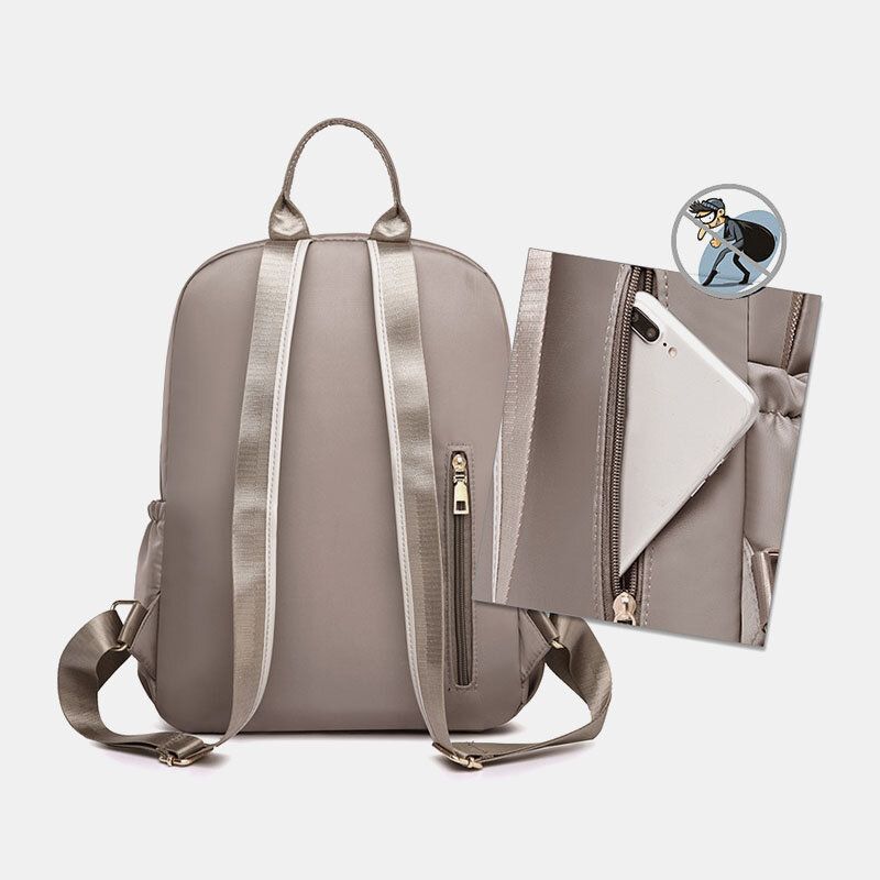 Femmes Oxford Imperméable Grande Capacité Multi-poches En Plein Air Casual Voyage Sac À Dos