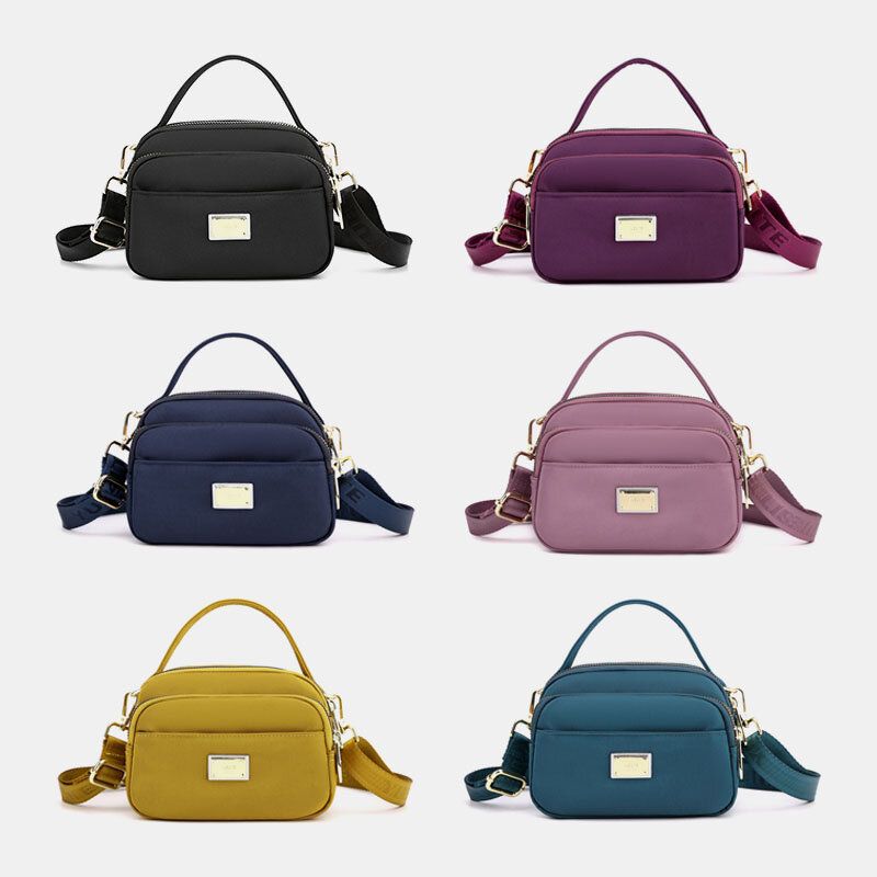 Femmes Oxford Multi-couche Fermeture Éclair Poche Sac À Bandoulière Sauvage Étanche Grande Capacité Sac À Bandoulière Sac À Main