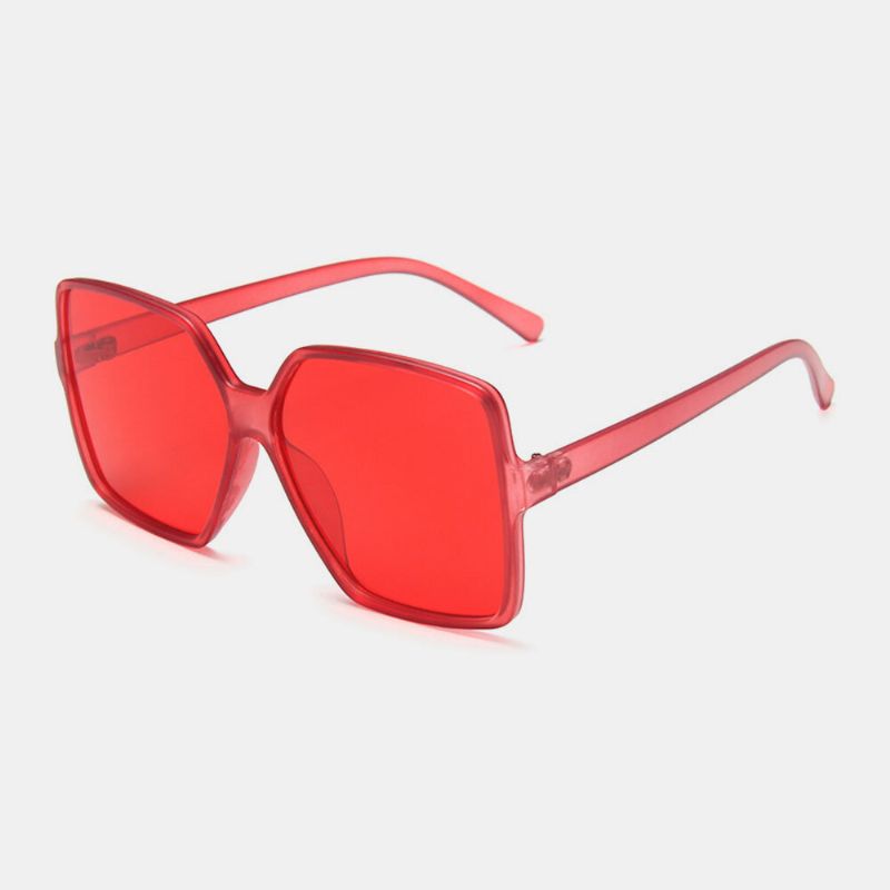 Femmes Plus Size Frame Square Shape Fashion Trend Retro Uv Protection Sunglasses