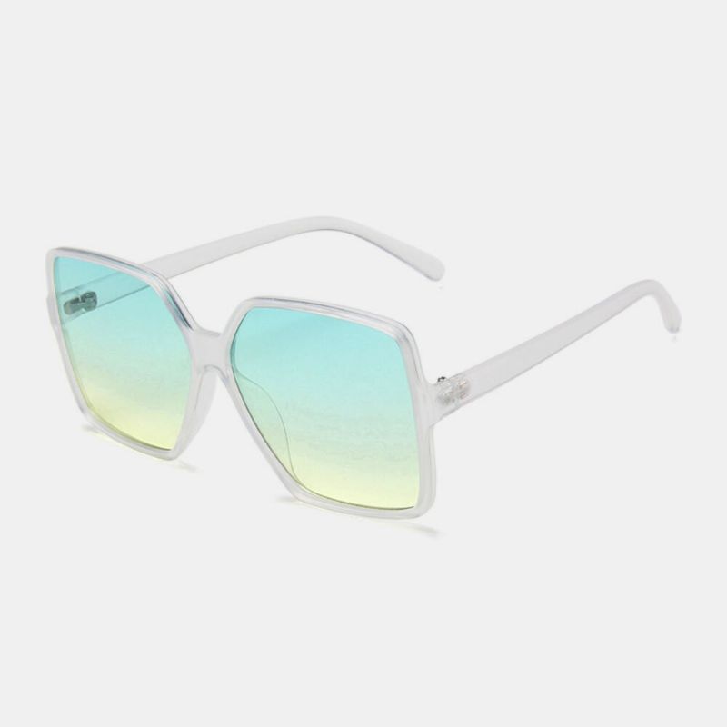 Femmes Plus Size Frame Square Shape Fashion Trend Retro Uv Protection Sunglasses