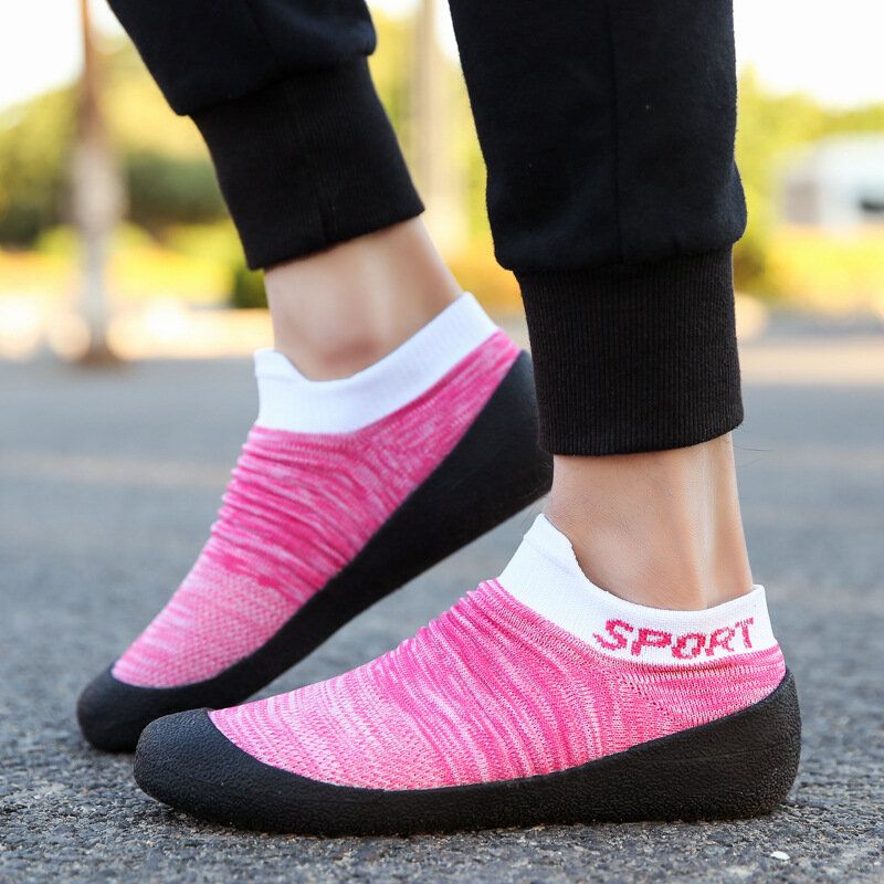 Femmes Plus Size Respirant Soft Sole Léger Slip On Athletic Shoes Sneakers