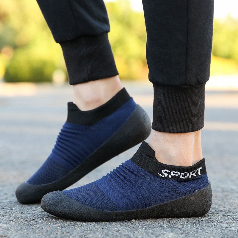 Femmes Plus Size Respirant Soft Sole Léger Slip On Athletic Shoes Sneakers