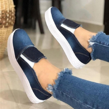 Femmes Plus Size Slip On Canvas Elastic Band Casual Daily Canvas Flats