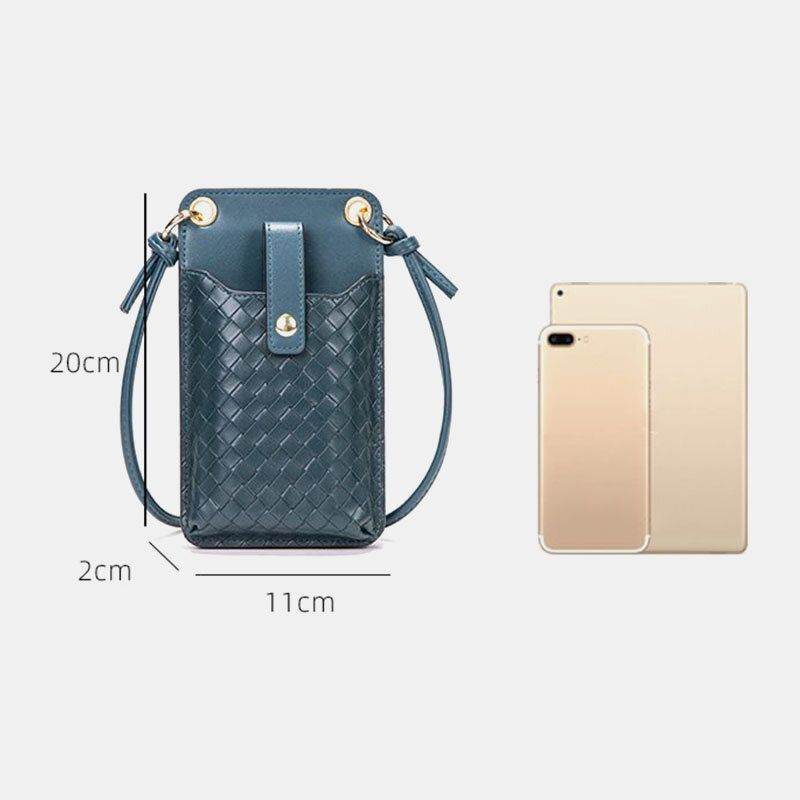 Femmes Pu Cuir Anti-vol Multi-carte Slot Titulaire De La Carte 6.5 Pouces Téléphone Sac Bandoulière Sac Bandoulière Sac