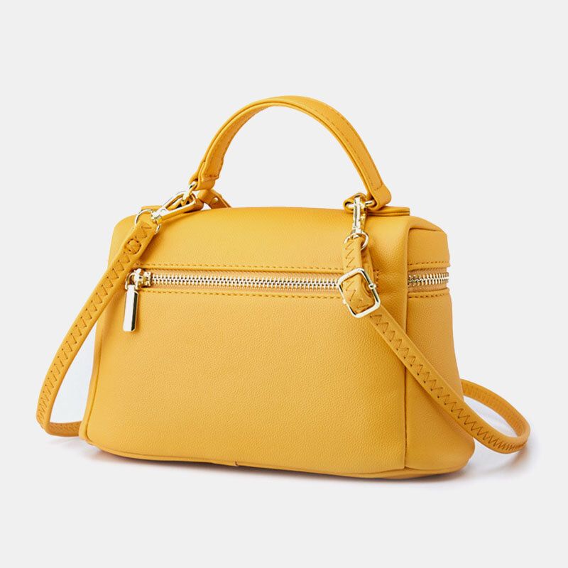 Femmes Pu Cuir Grande Capacité Casual Simple Épaule Sac À Bandoulière Sac À Main