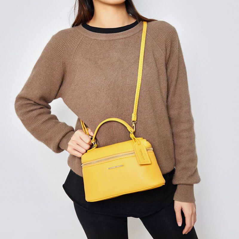 Femmes Pu Cuir Grande Capacité Casual Simple Épaule Sac À Bandoulière Sac À Main