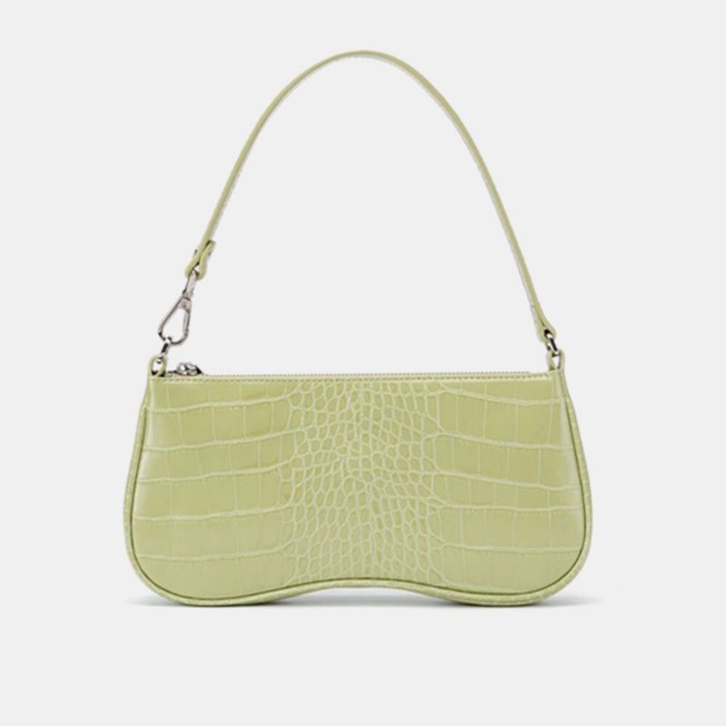 Femmes Pu Français Avocat Bâton Sac Petit Foule Sac Vintage Crocodile Motif Femmes Sac Une Épaule Français Underarm Sac Sacs À Main