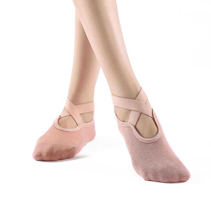 Femmes Respirant Absorbant La Transpiration Sports De Plein Air Déodorant Antidérapant Chaussettes De Yoga Tête Ronde Respirant Chaussettes De Sol