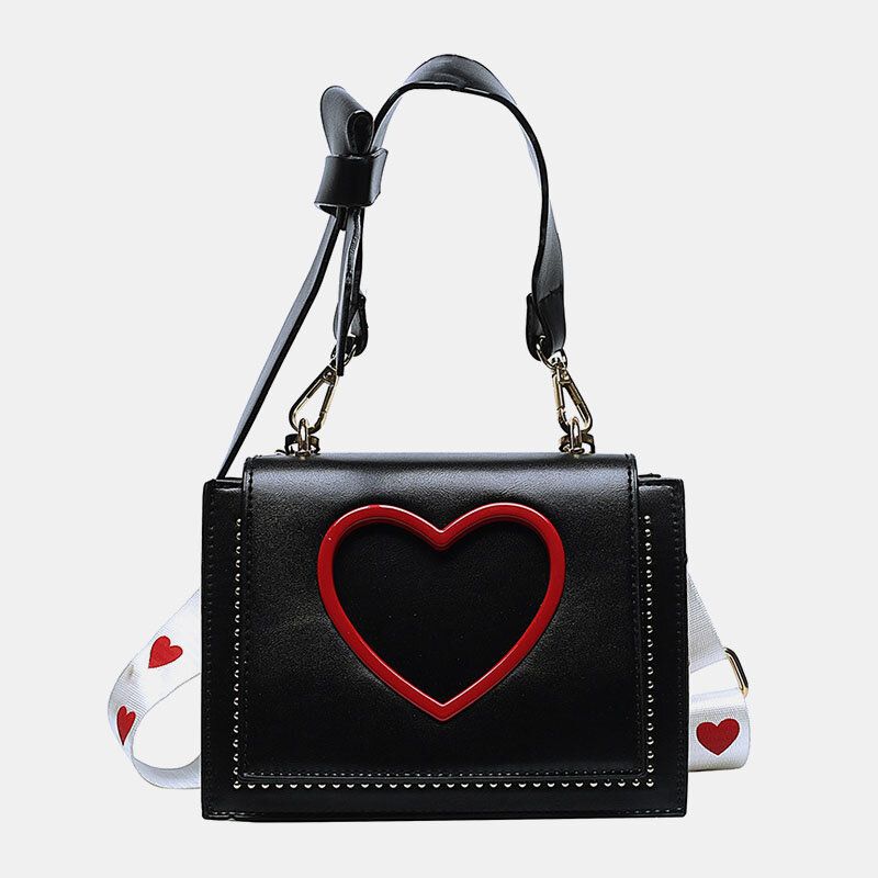 Femmes Saint Valentin Évider Amour Brodé Sac À Bandoulière Sac À Bandoulière Sac À Main