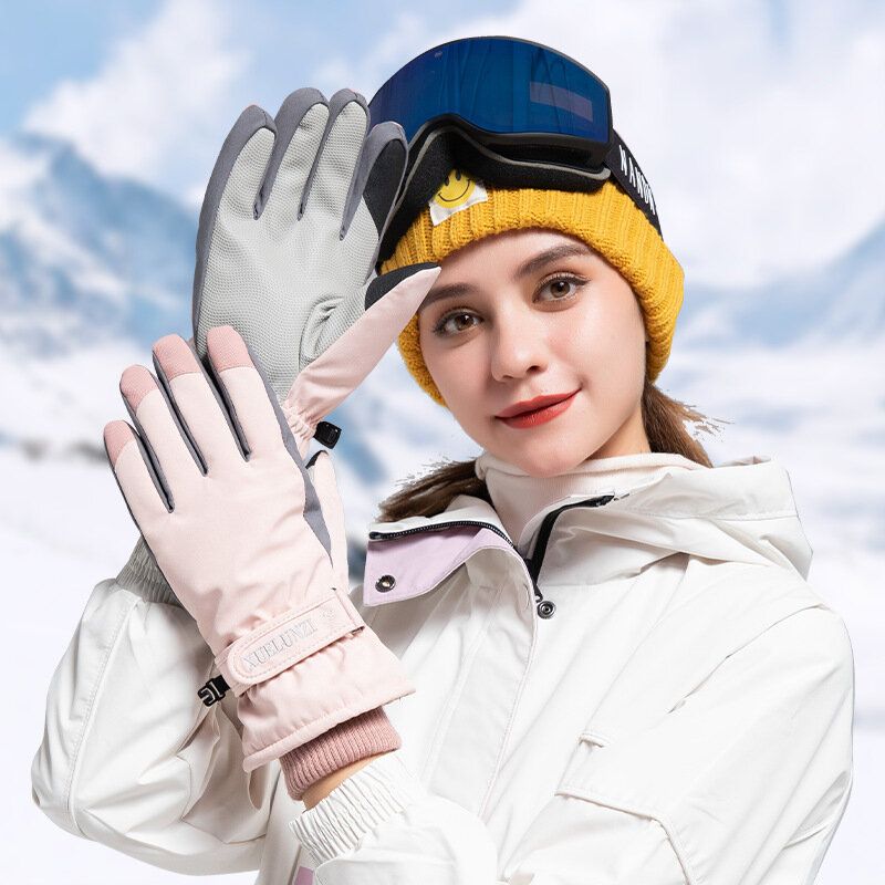 Femmes Screentouch Coupe-vent Imperméable Équitation Ski Chaud Sport Gants Doigt Complet