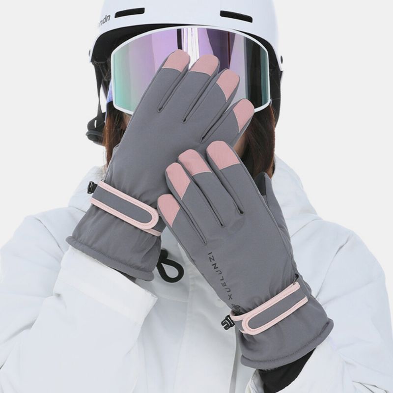 Femmes Screentouch Coupe-vent Imperméable Équitation Ski Chaud Sport Gants Doigt Complet