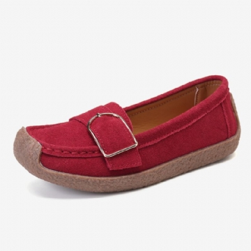 Femmes Soft Sole Buckle Respirant Casual Slip On Flats