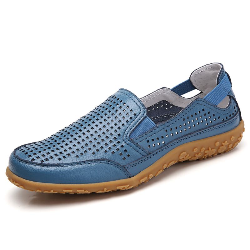 Femmes Sports Comfy Hollow Slip On Flat Mocassins