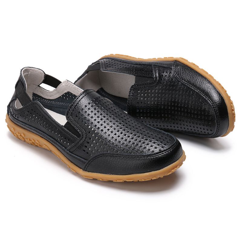 Femmes Sports Comfy Hollow Slip On Flat Mocassins