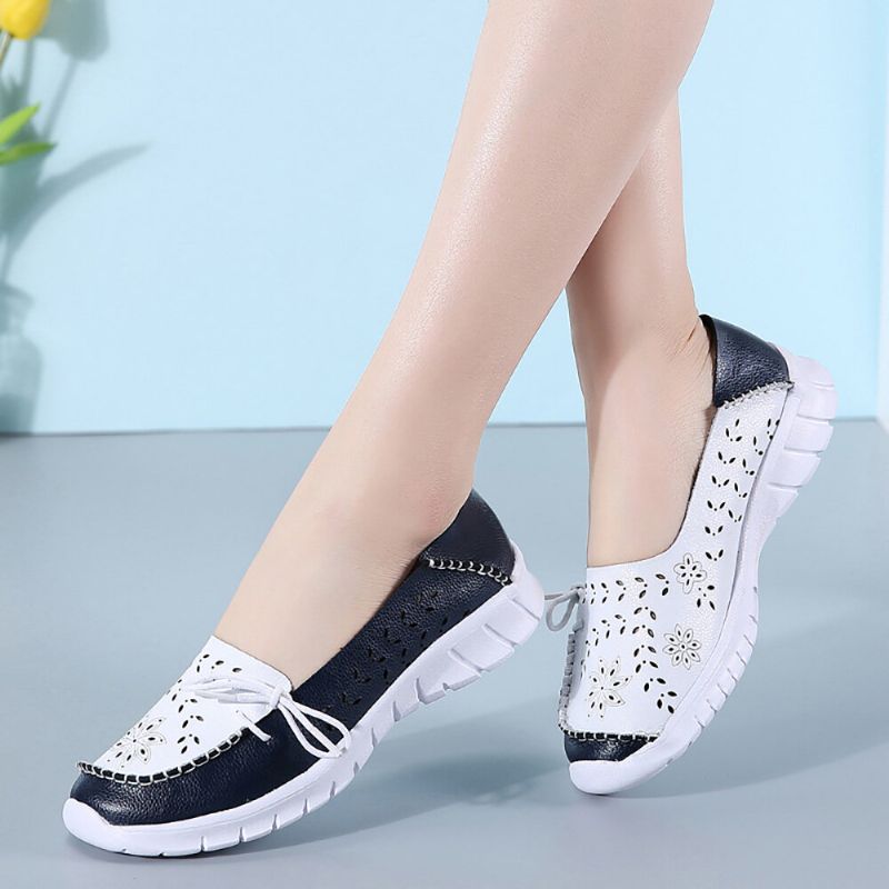 Femmes Stricing Flowers Hollow Sports Non Slip Casual Mocassins