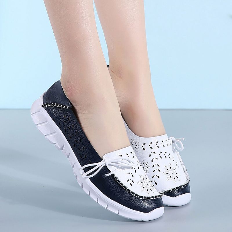 Femmes Stricing Flowers Hollow Sports Non Slip Casual Mocassins