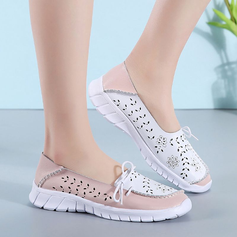 Femmes Stricing Flowers Hollow Sports Non Slip Casual Mocassins