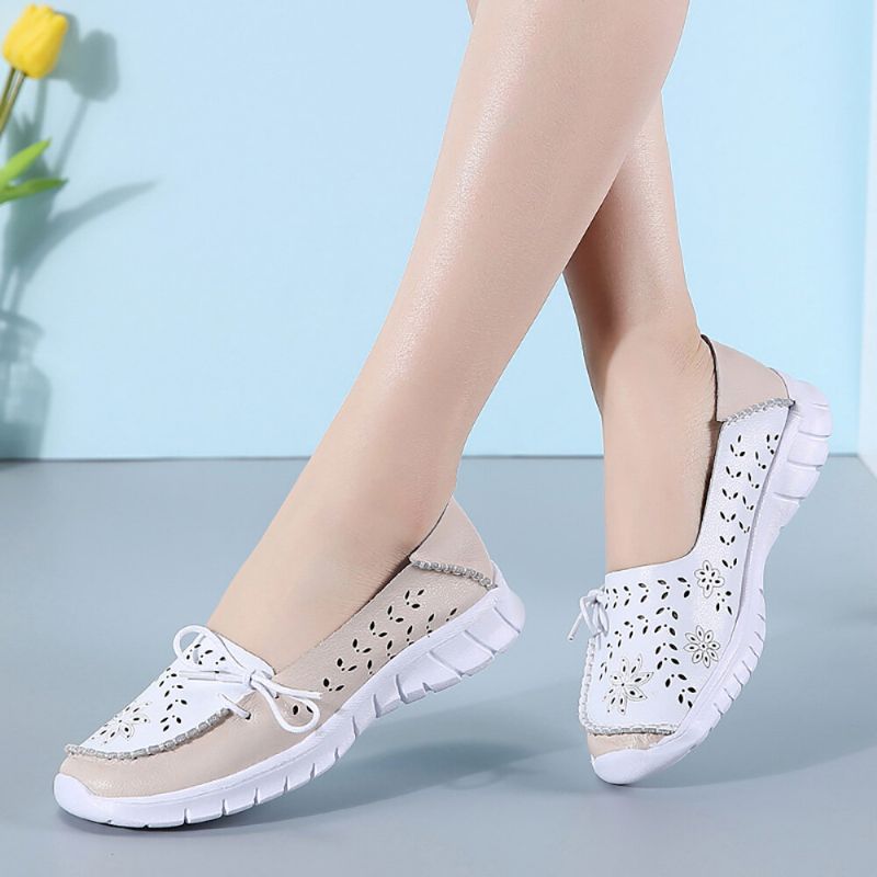 Femmes Stricing Flowers Hollow Sports Non Slip Casual Mocassins