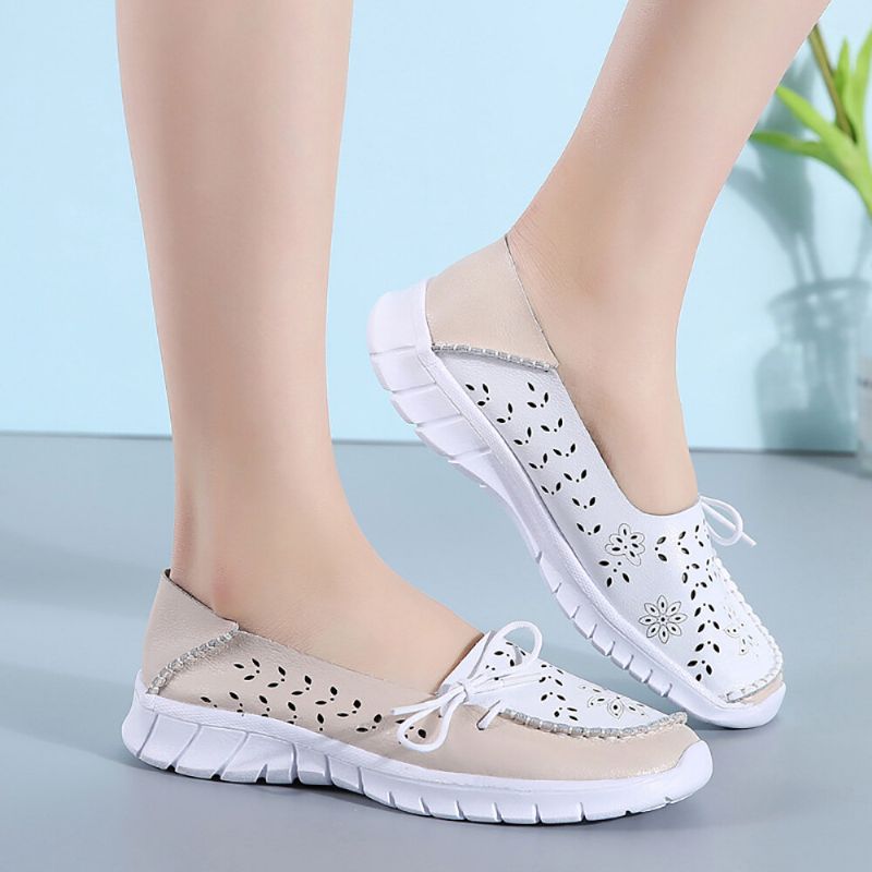 Femmes Stricing Flowers Hollow Sports Non Slip Casual Mocassins