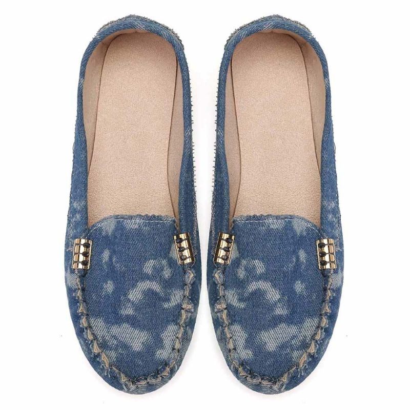 Femmes Stricing Non Slip Soft Sole Casual Slip On Mocassins