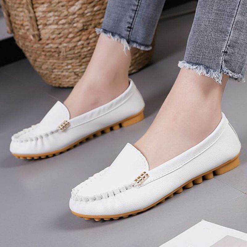 Femmes Stricing Non Slip Soft Sole Casual Slip On Mocassins