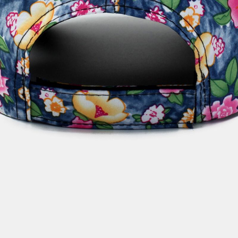 Femmes Superposition Coloré Imprimé Floral Casquette De Baseball Mode Respirant Réglable Pare-soleil Chapeau