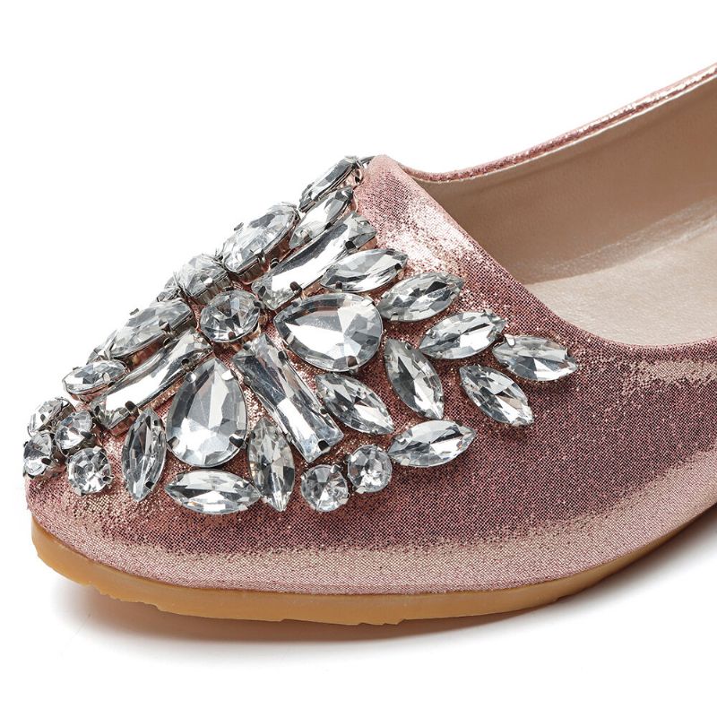 Femmes Sweet Strass Dames Léger Strass Dressy Flats