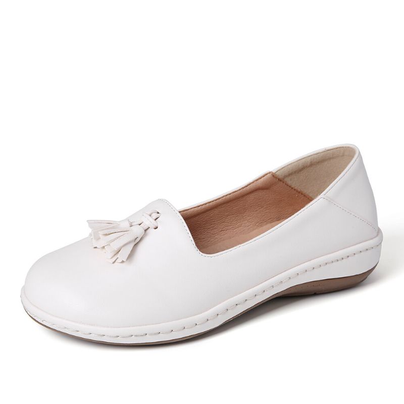 Femmes Tassel Solid Color Casual Casal Comfy Flats